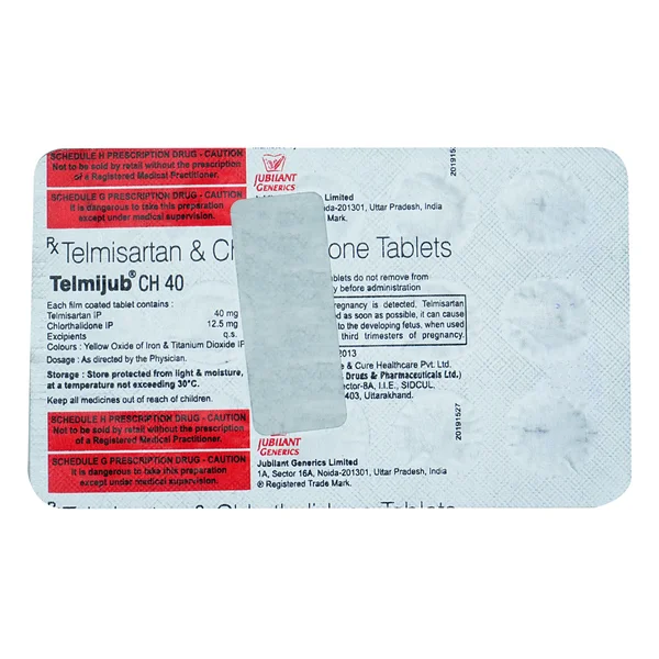 Telmijub CH 40 Tablet 15's