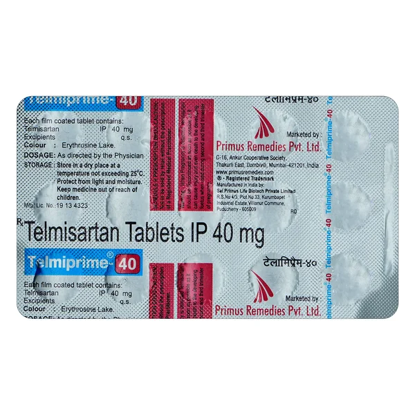 Telmiprime-40 Tablet 15's