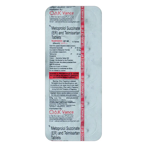 Telmivance MT 50 Tablet 10's