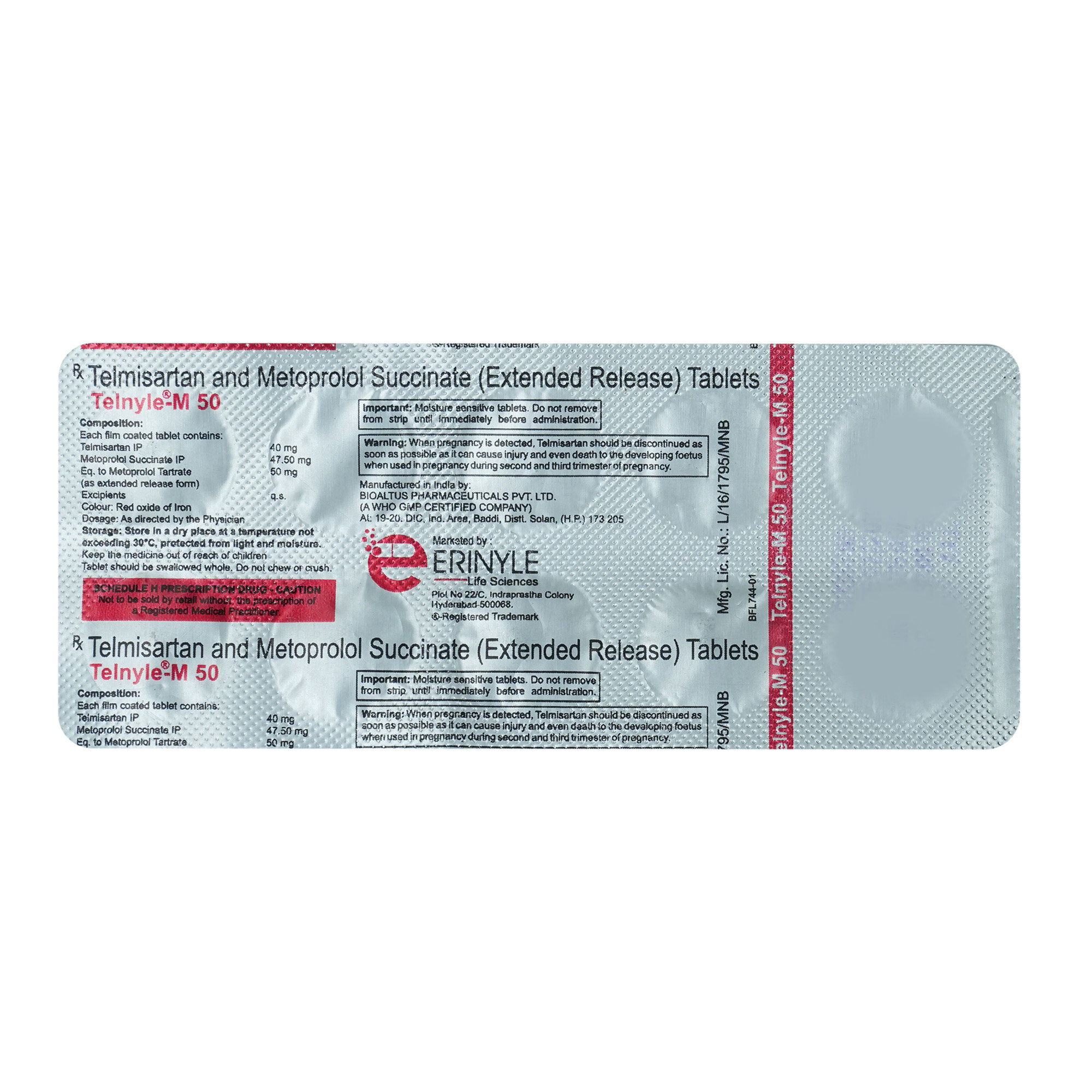 Telnyle-M 50 Tablet 10's, Pack of 10 TabletS Telnyle-M 50 Tablet 10's, Pack of 10 TabletS