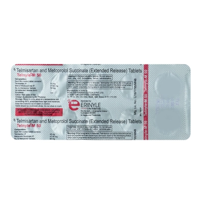 Telnyle-M 50 Tablet 10's, Pack of 10 TabletS