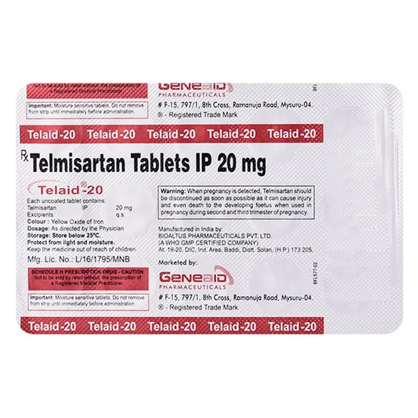 Telaid-20 Tablet 15's, Pack of 15 TABLETS