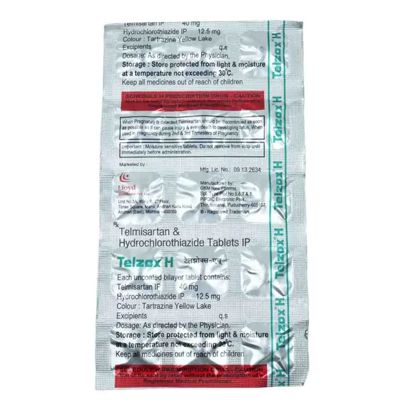 Telzox H Tablet 15's