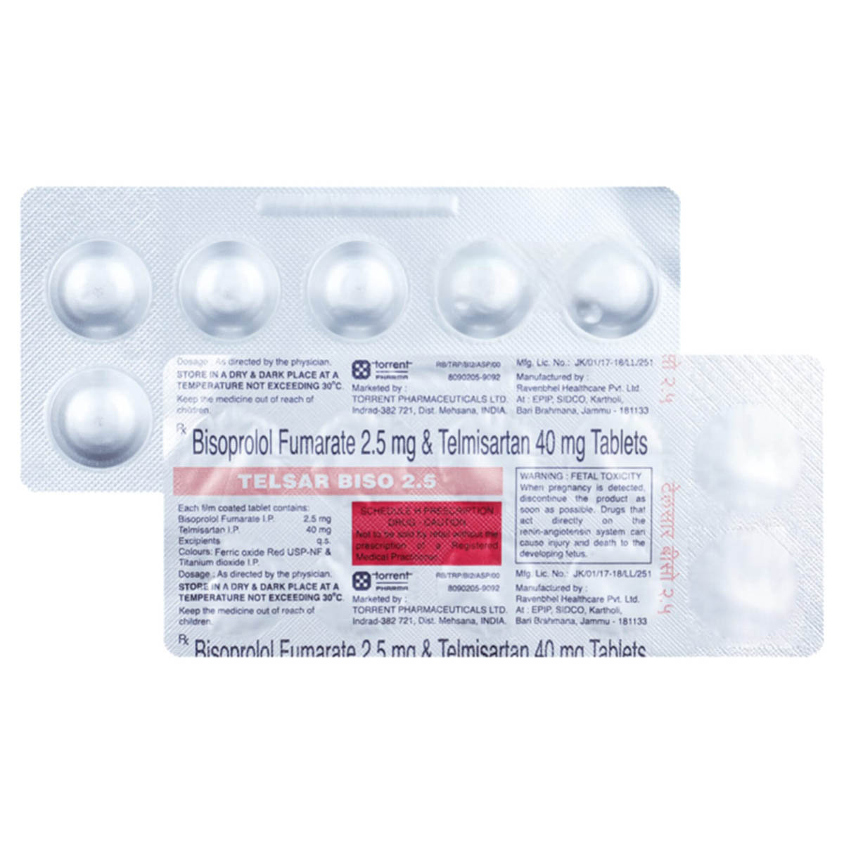 Telsar Biso 2.5 Tablet 10's, Pack of 10 TABLETS Telsar Biso 2.5 Tablet 10's, Pack of 10 TABLETS