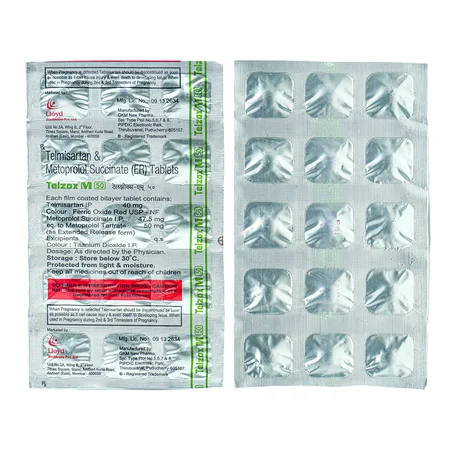 Telzox M 50 Tablet 15's