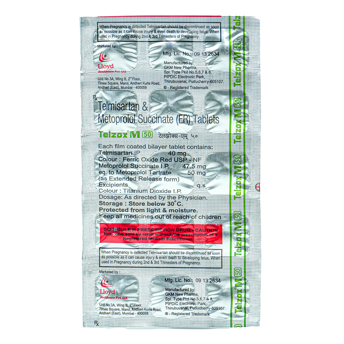 Telzox M 50 Tablet 15's, Pack of 15 TabletS Telzox M 50 Tablet 15's, Pack of 15 TabletS