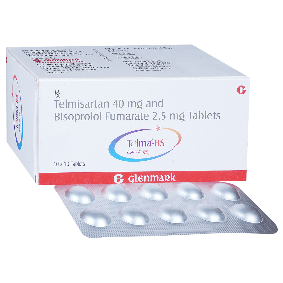 Telma-BS Tablet 10's, Pack of 10 TabletS Telma-BS Tablet 10's, Pack of 10 TabletS