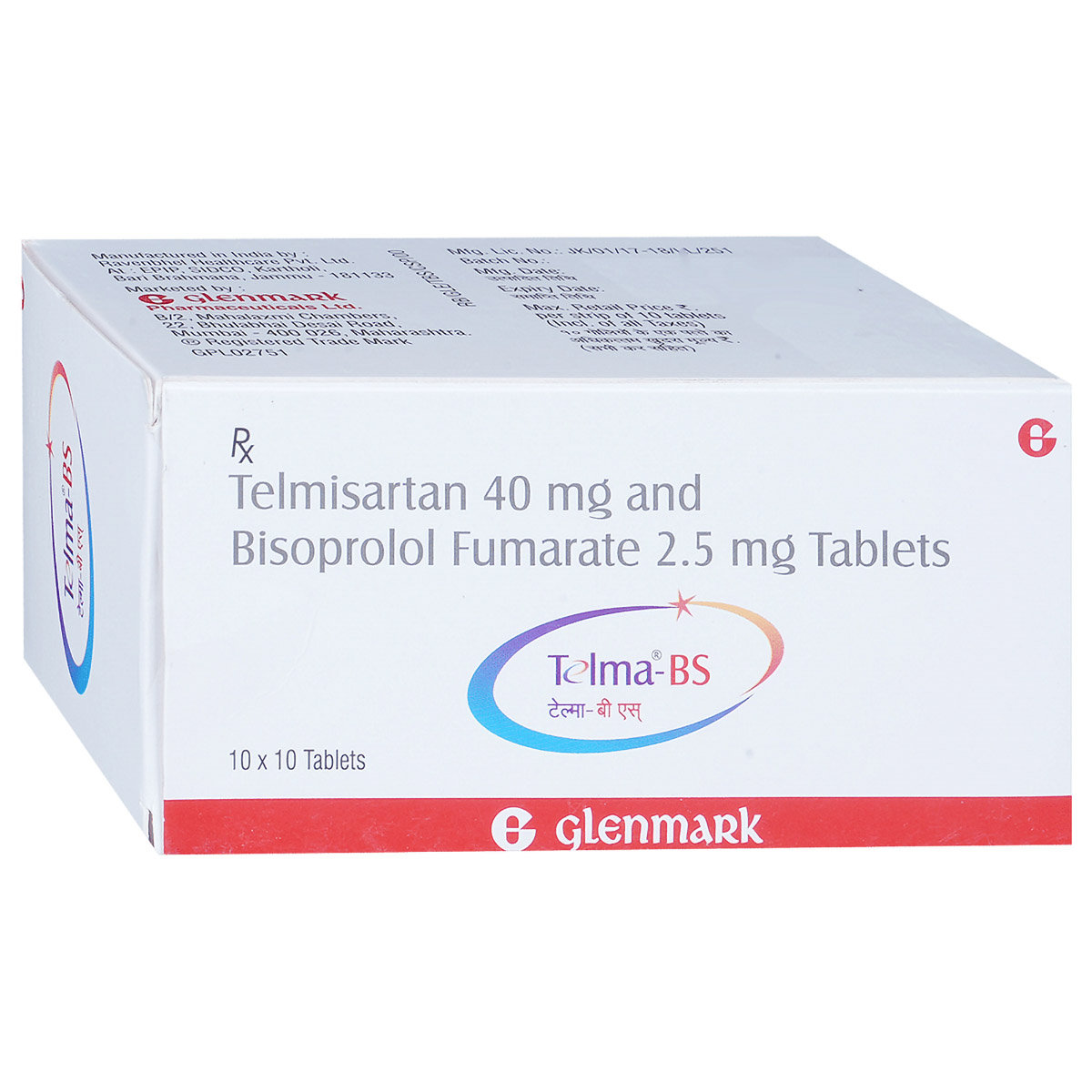 Telma-BS Tablet 10's, Pack of 10 TabletS Telma-BS Tablet 10's, Pack of 10 TabletS