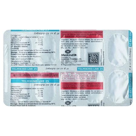 Telmikind-LNB 25 Tablet 10's
