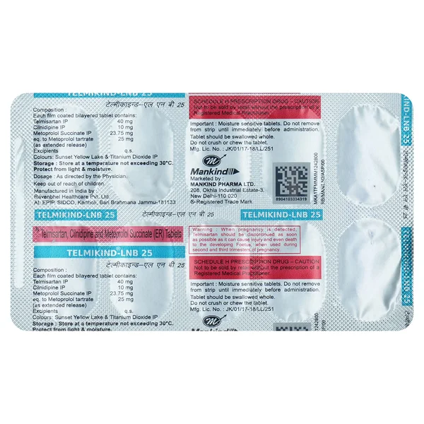 Telmikind-LNB 25 Tablet 10's