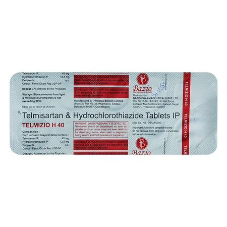 Telmizio H 40 Tablet 10's
