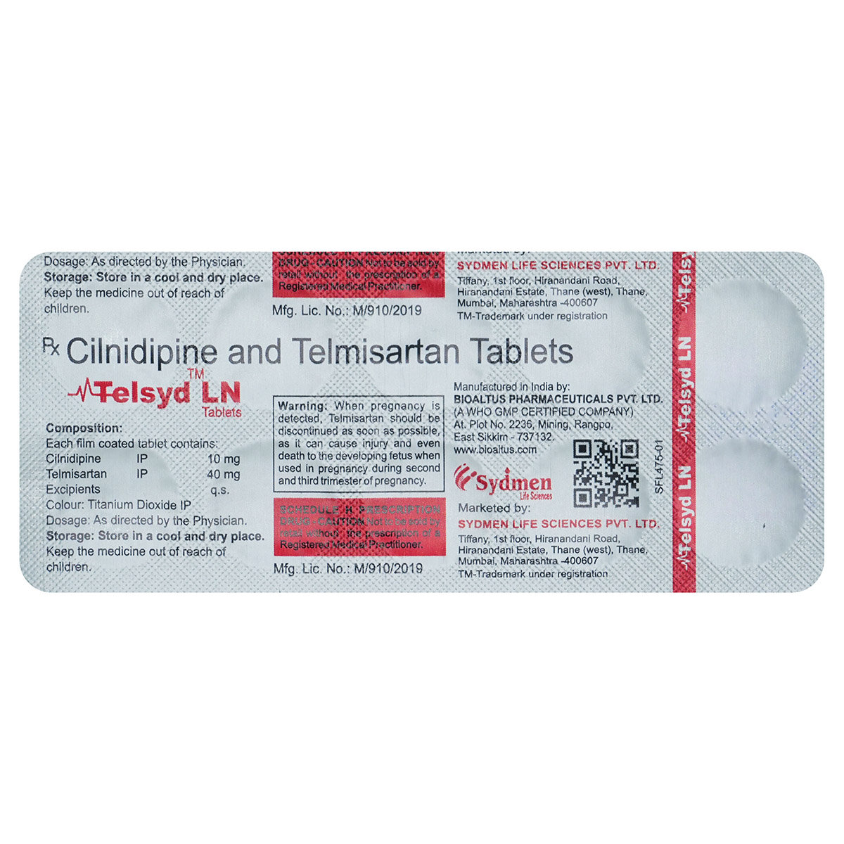 Telsyd LN Tablet 10's, Pack of 10 TabletS Telsyd LN Tablet 10's, Pack of 10 TabletS