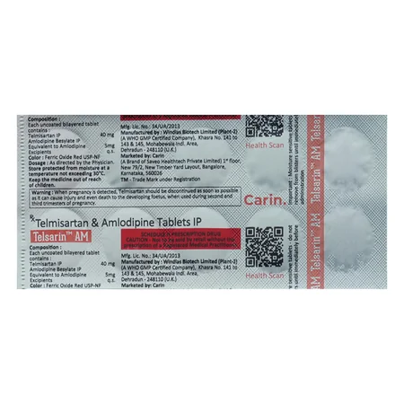 Telsarin AM Tablet 10's
