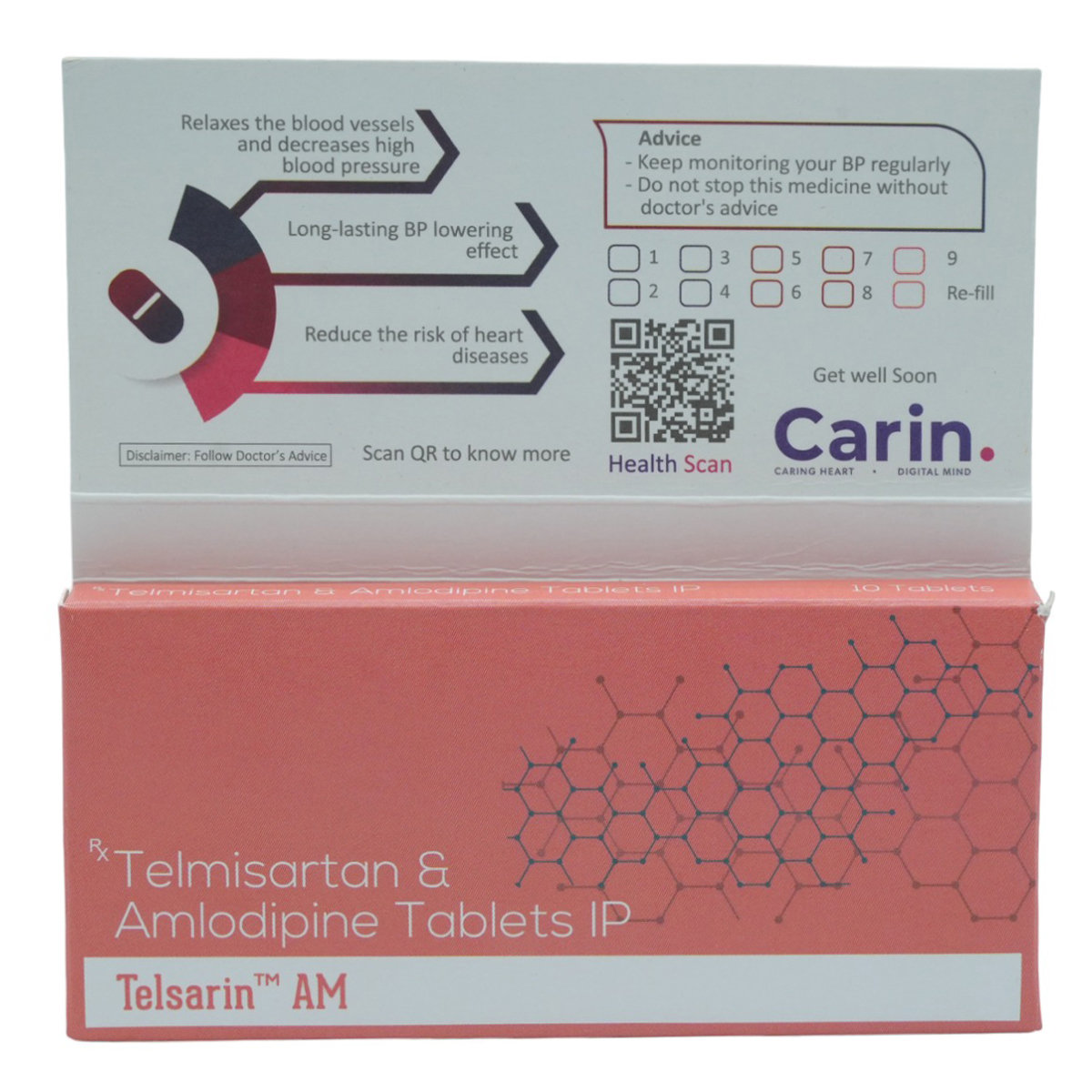 Telsarin AM Tablet 10's, Pack of 10 Telsarin AM Tablet 10's, Pack of 10