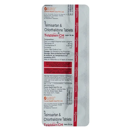 Teldawn CH 40 mg/6.25 mg Tablet 10's