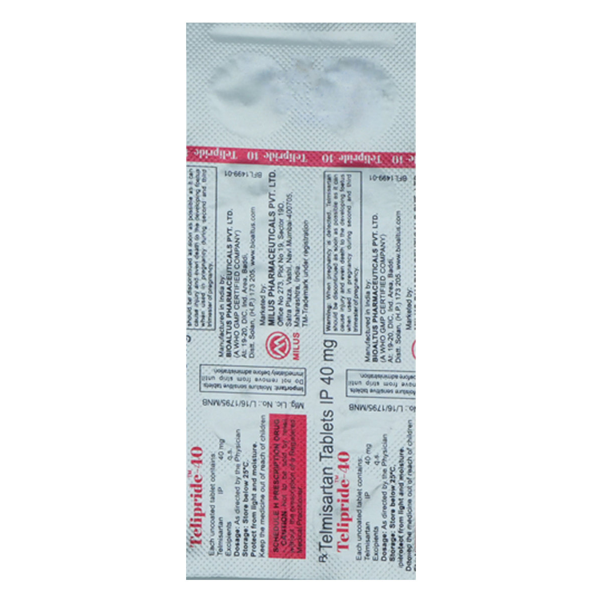 Telipride-40 Tablet 10's, Pack of 10 TabletS Telipride-40 Tablet 10's, Pack of 10 TabletS