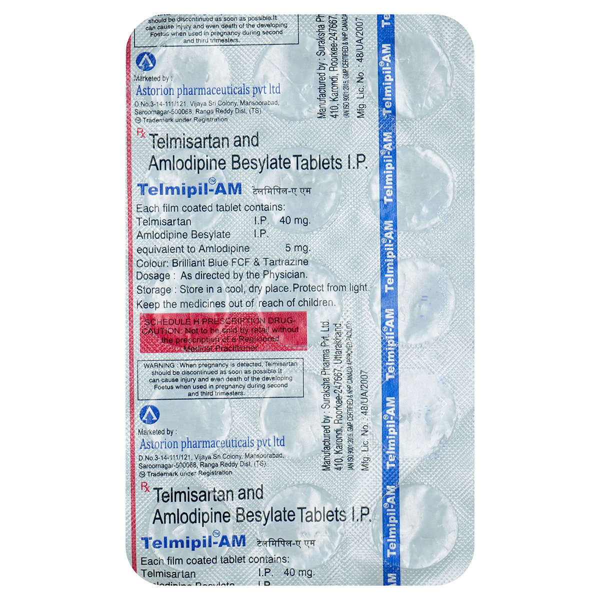 Telmipil AM Tablet 15's, Pack of 15 TABLETS Telmipil AM Tablet 15's, Pack of 15 TABLETS
