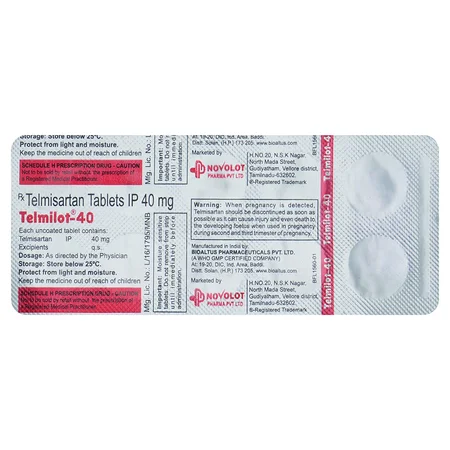 Telmilot 40 mg Tablet 10's