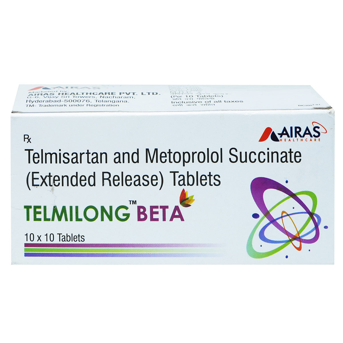 Telmilong Beta Tablet 10's, Pack of 10 TabletS Telmilong Beta Tablet 10's, Pack of 10 TabletS