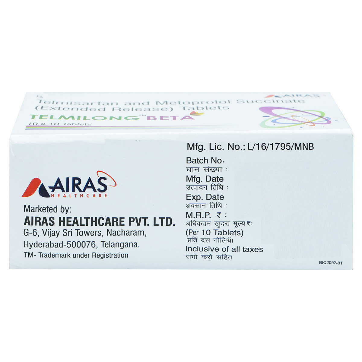 Telmilong Beta Tablet 10's, Pack of 10 TabletS Telmilong Beta Tablet 10's, Pack of 10 TabletS