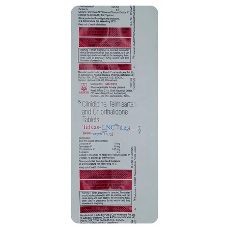 Telvas-LNC 6.25 Tablet 10's