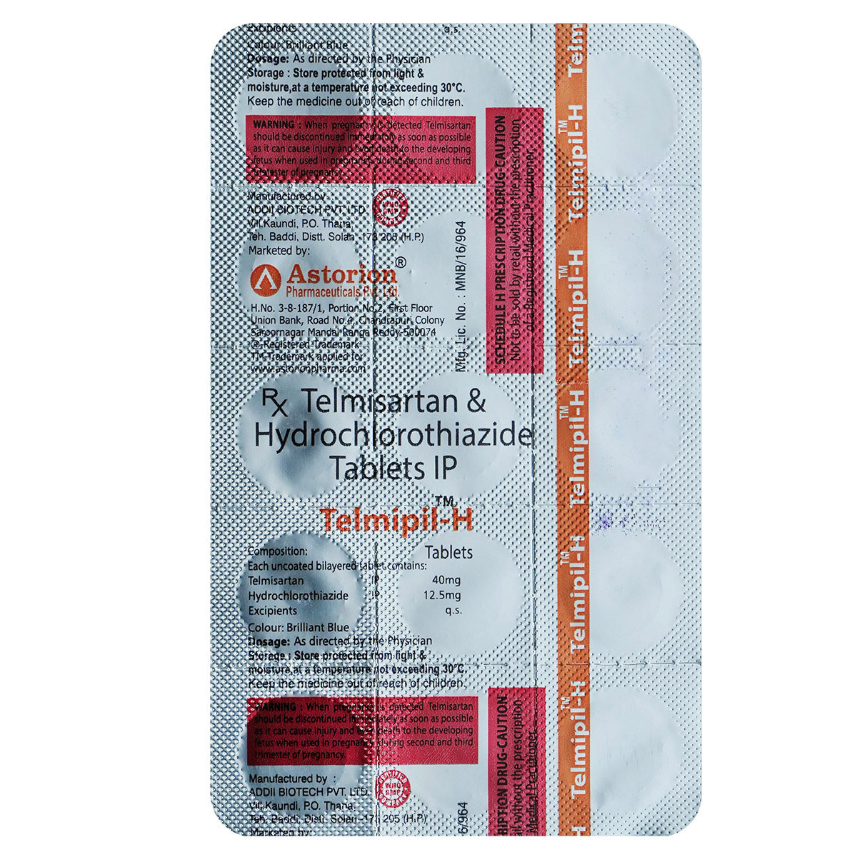 Telmipil-H Tablet 15's, Pack of 15 TABLETS Telmipil-H Tablet 15's, Pack of 15 TABLETS