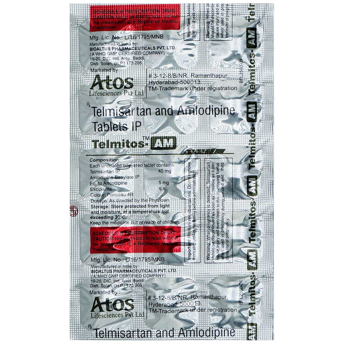 Telmitos-AM Tablet 15's, Pack of 15 TABLETS Telmitos-AM Tablet 15's, Pack of 15 TABLETS