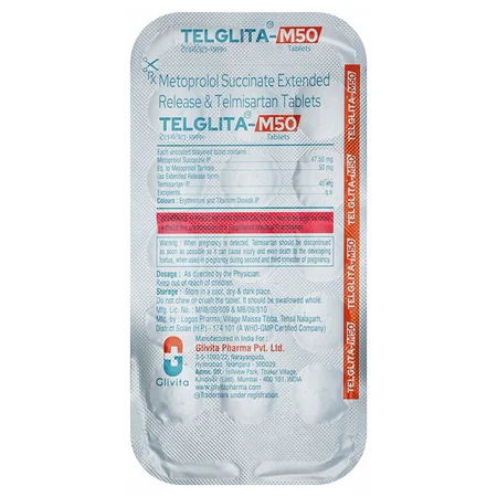 Telglita-M 50 mg Tablet 15's