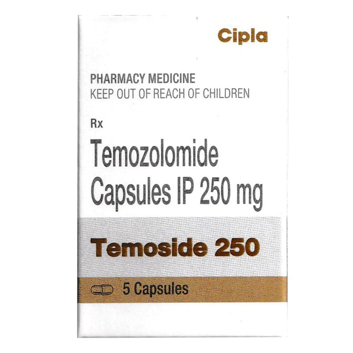 Temoside 250 Capsule 5's, Pack of 1 CAPSULE Temoside 250 Capsule 5's, Pack of 1 CAPSULE