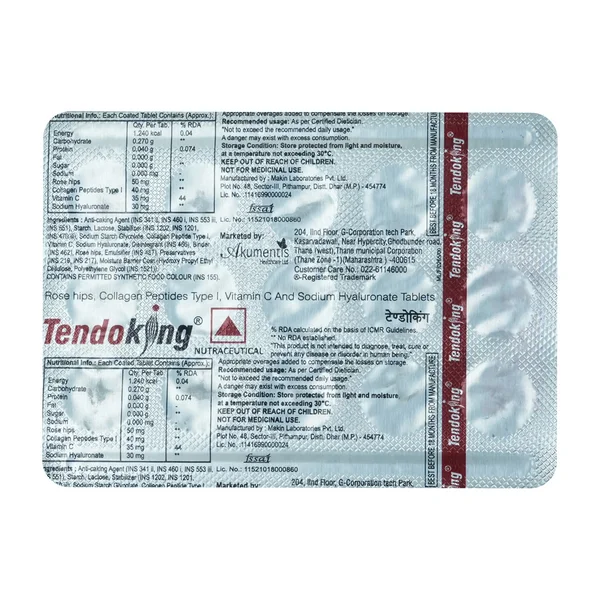 Tendoking Tablet 15's, Pack of 15 TabletS
