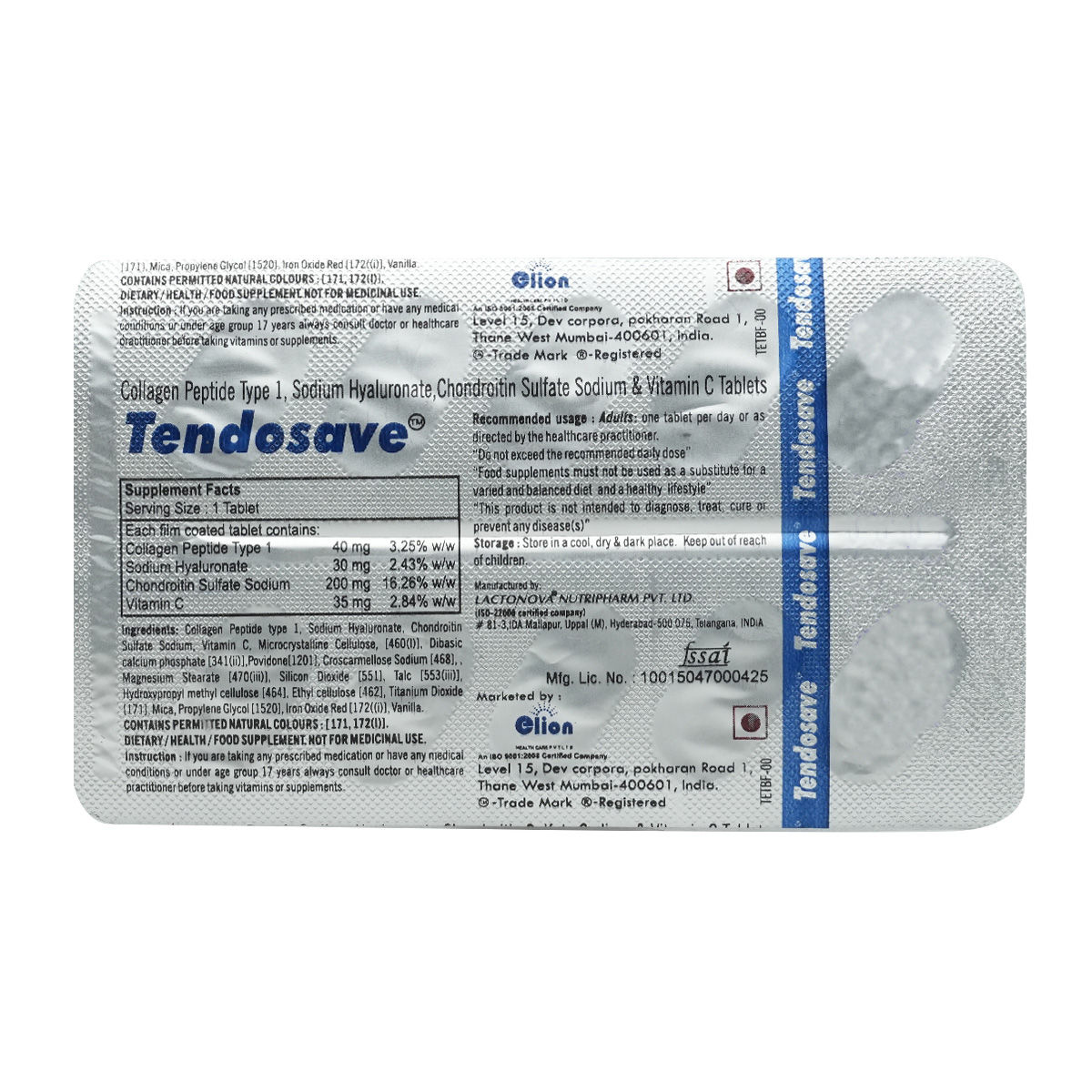 Buy Tendosave Tablet 10's Online