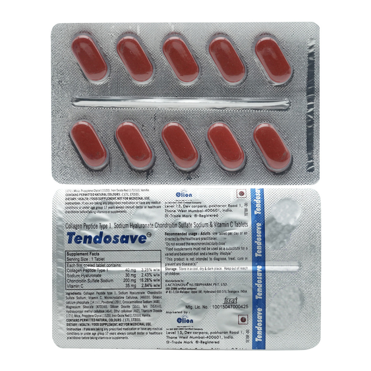 Tendosave Tablet 10's, Pack of 10 TabletS Tendosave Tablet 10's, Pack of 10 TabletS