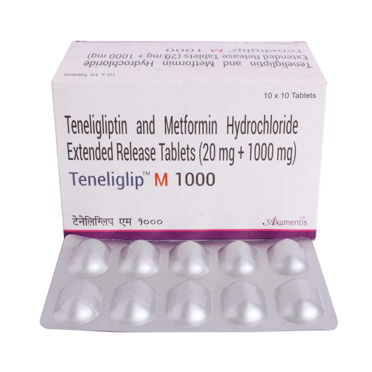 Buy Teneliglip -M 1000mg Tablet 10's Online