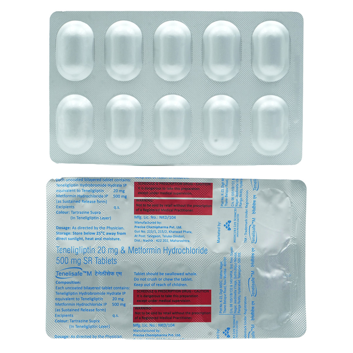 Tenelisafe M Tablet 10's, Pack of 10 TABLETS Tenelisafe M Tablet 10's, Pack of 10 TABLETS