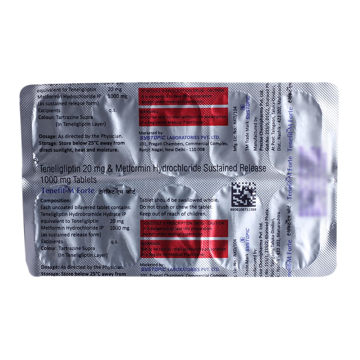 Tenefit-M Forte Tablet 10's, Pack of 10 TABLETS Tenefit-M Forte Tablet 10's, Pack of 10 TABLETS