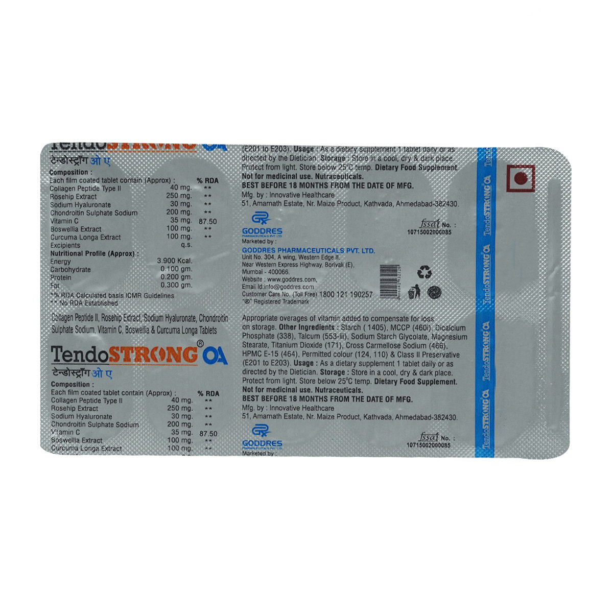 Tendostrong OA Tablet 10's, Pack of 10 Tendostrong OA Tablet 10's, Pack of 10