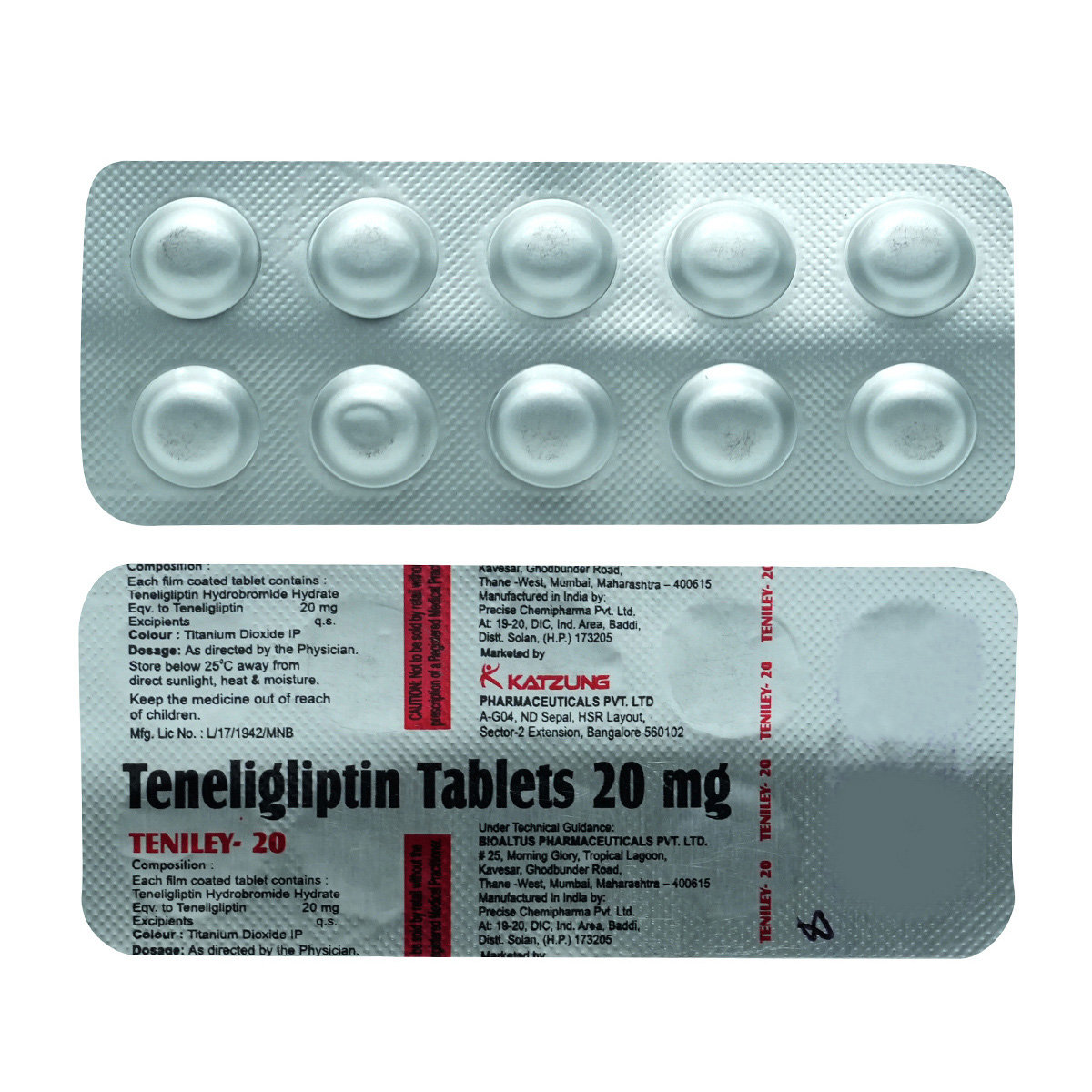 Teniley 20 mg Tablet 10's, Pack of 10 TabletS Teniley 20 mg Tablet 10's, Pack of 10 TabletS