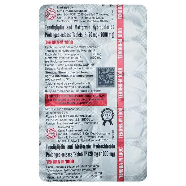 Tenoha-M 1000Mg Tablet 10'S