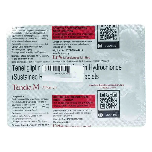 Tendia M Tablet 15's, Pack of 15