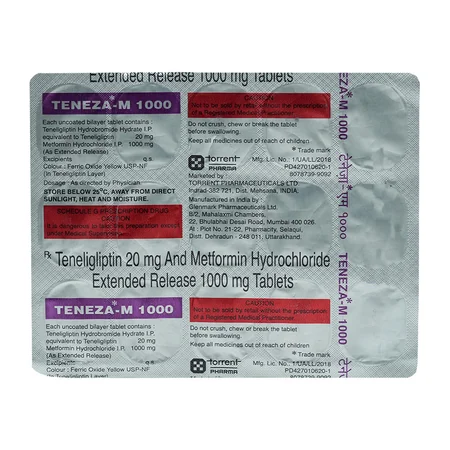 Teneza-M 1000 Tablet 15's