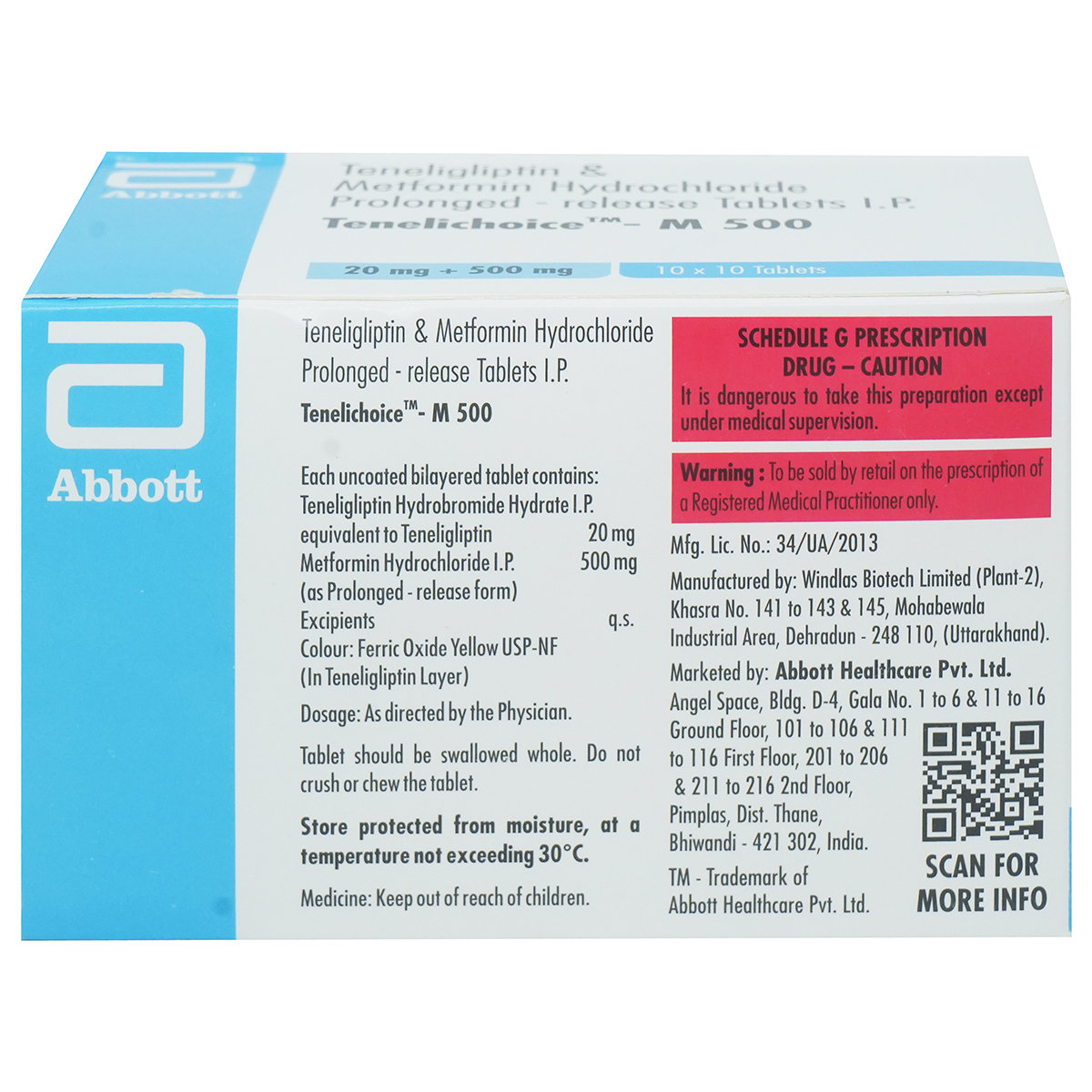 Tenelichoice-M 500 Tablet 10's, Pack of 10 TabletS Tenelichoice-M 500 Tablet 10's, Pack of 10 TabletS