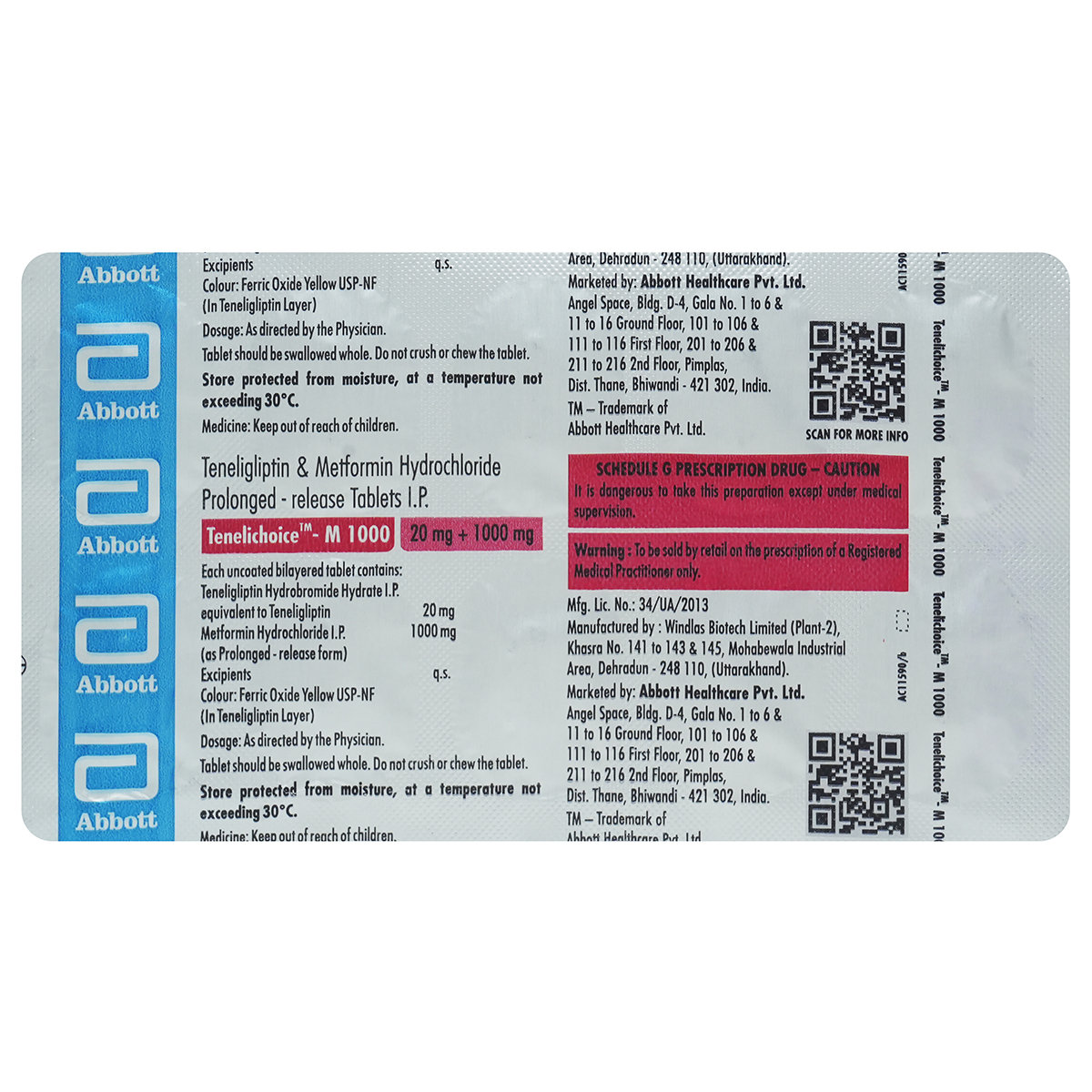 Tenelichoice-M 1000 Tablet 10's, Pack of 10 TabletS Tenelichoice-M 1000 Tablet 10's, Pack of 10 TabletS