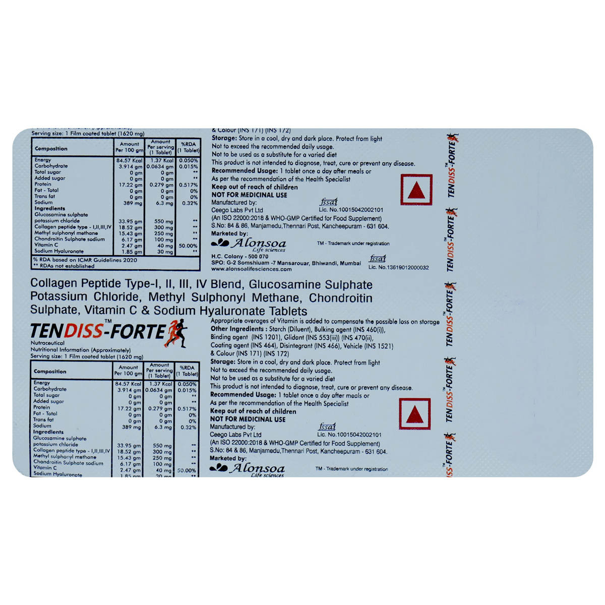 Tendiss-Forte Tablet 10's, Pack of 10 Tendiss-Forte Tablet 10's, Pack of 10