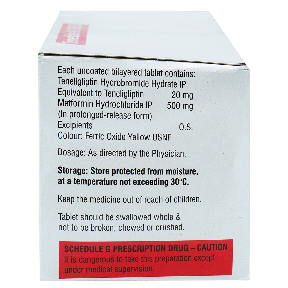 Tenebite M 20 mg/500 mg Tablet 15's, Pack of 15 TabletS Tenebite M 20 mg/500 mg Tablet 15's, Pack of 15 TabletS