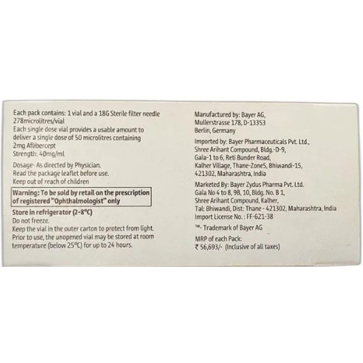 Terifrac Injection 3x3 ml, Pack of 3 INJECTIONS Terifrac Injection 3x3 ml, Pack of 3 INJECTIONS