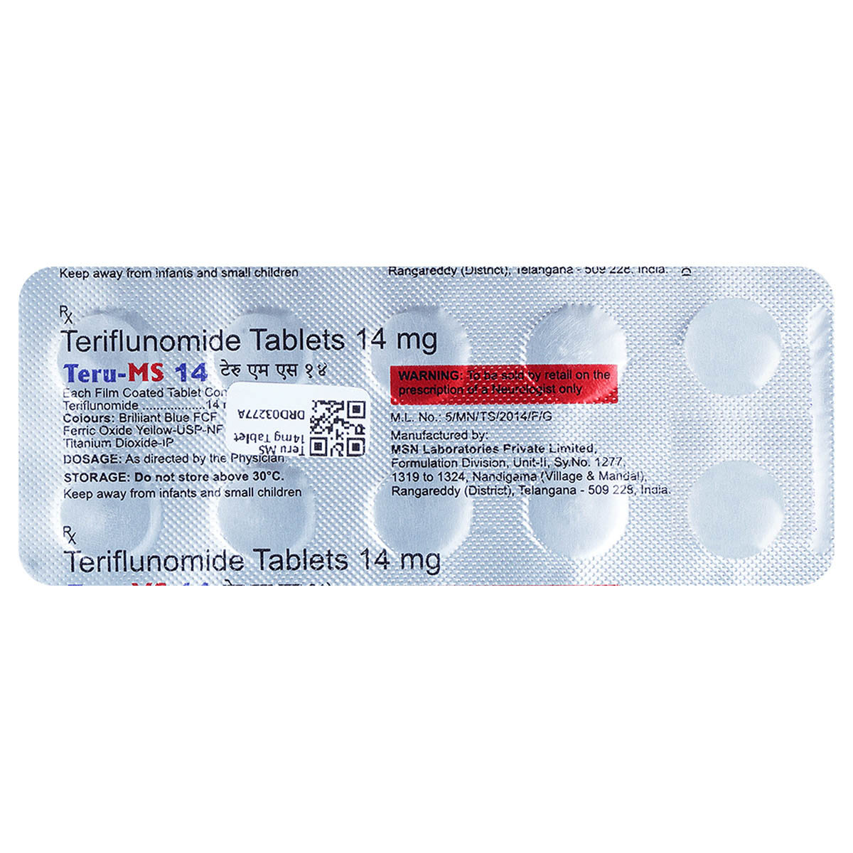 Buy Teru MS 14mg Tablet 10's Online
