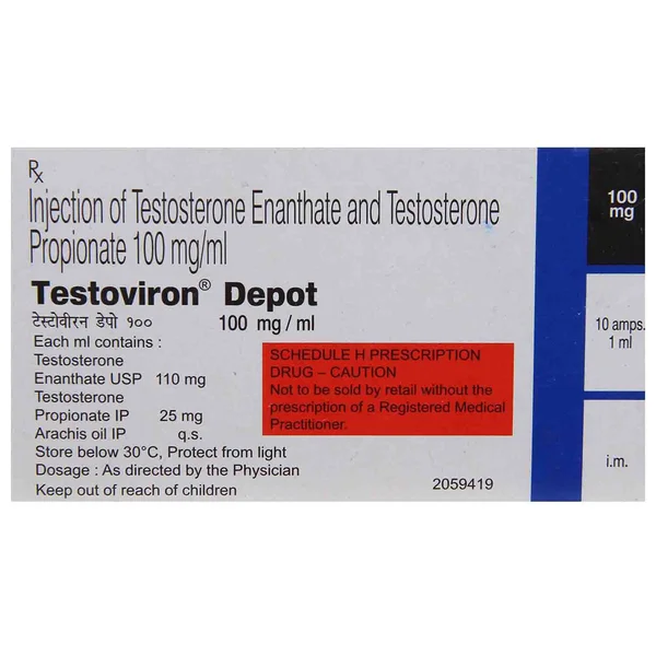 Testoviron Depot Injection 1 ml, Pack of 1 Injection