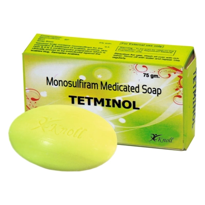 Tetminol Soap 75 gm | Monosulfirum | Medicate Soap | For Scabies, Eczema &amp; Skin Rash, Pack of 1