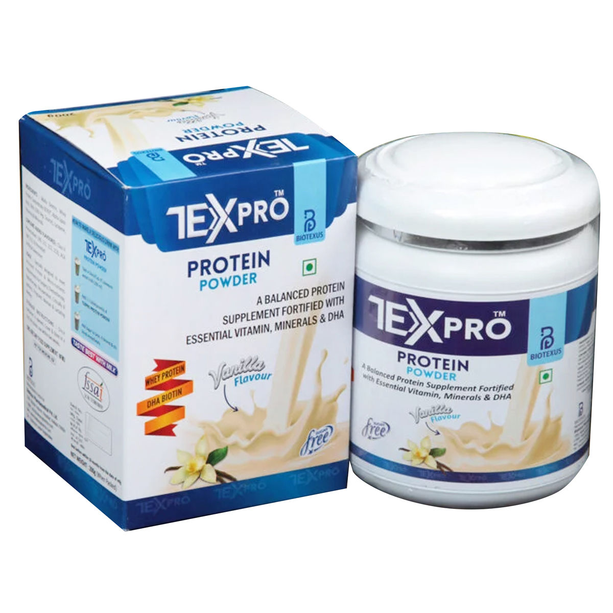 Texpro Sugar Free Vanilla Flavour Protein Powder | Uses, Side Effects ...