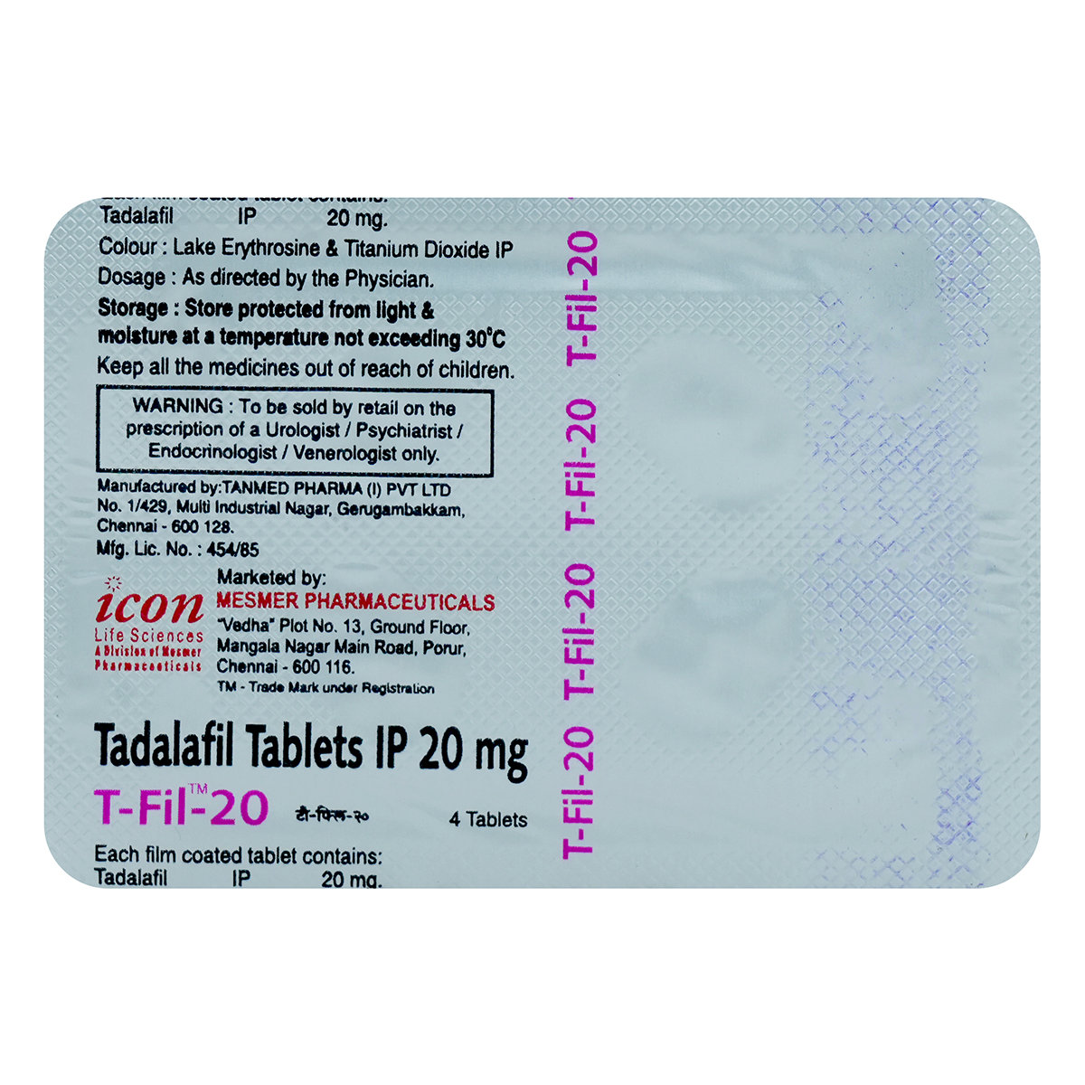 T Fil-20 Tablet 4's, Pack of 4 TabletS T Fil-20 Tablet 4's, Pack of 4 TabletS